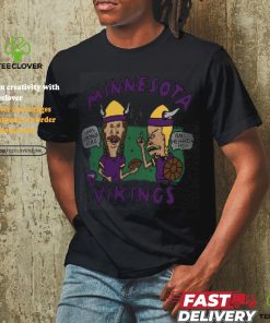 Minnesota Vikings NFL x Homage x Beavis and Butt Head Unisex Tri Blend T Shirt