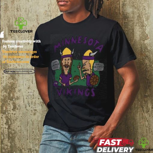 Minnesota Vikings NFL x Homage x Beavis and Butt Head Unisex Tri Blend T Shirt