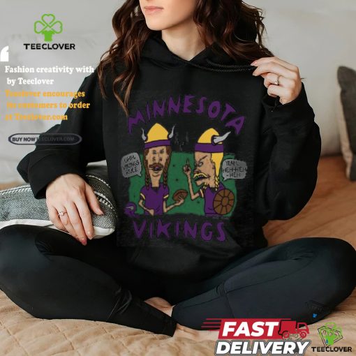 Minnesota Vikings NFL x Homage x Beavis and Butt Head Unisex Tri Blend T Shirt