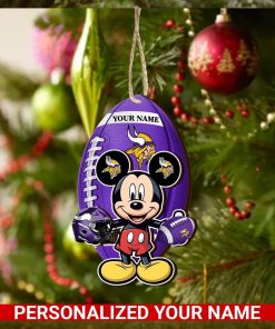 Minnesota Vikings Personalized Your Name Mickey Mouse And NFL Team Ornament SP161023180ID03