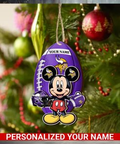 Minnesota Vikings Personalized Your Name Mickey Mouse And NFL Team Ornament SP161023180ID03