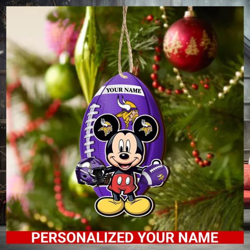 Minnesota Vikings Personalized Your Name Mickey Mouse And NFL Team Ornament SP161023180ID03