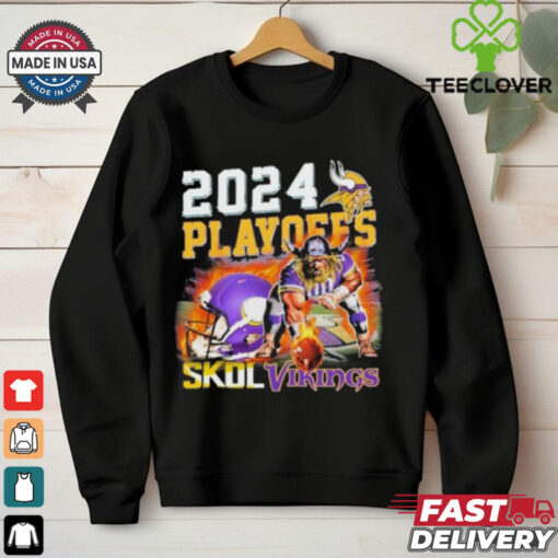 Minnesota Vikings Playoffs Skol Vikings 2024 Hoodie 2D T Shirt