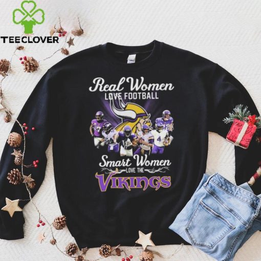 Minnesota Vikings Real Women Love Football Smart Women Love The Vikings Signatures Shirt