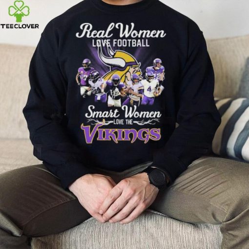 Minnesota Vikings Real Women Love Football Smart Women Love The Vikings Signatures Shirt