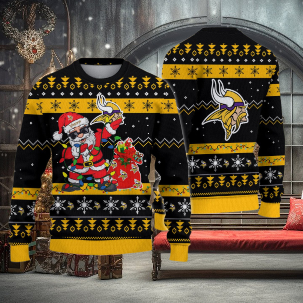 Minnesota Vikings Santa Claus Ugly Christmas Sweater Minnesota Vikings Santa Claus Ugly Christmas Sweater