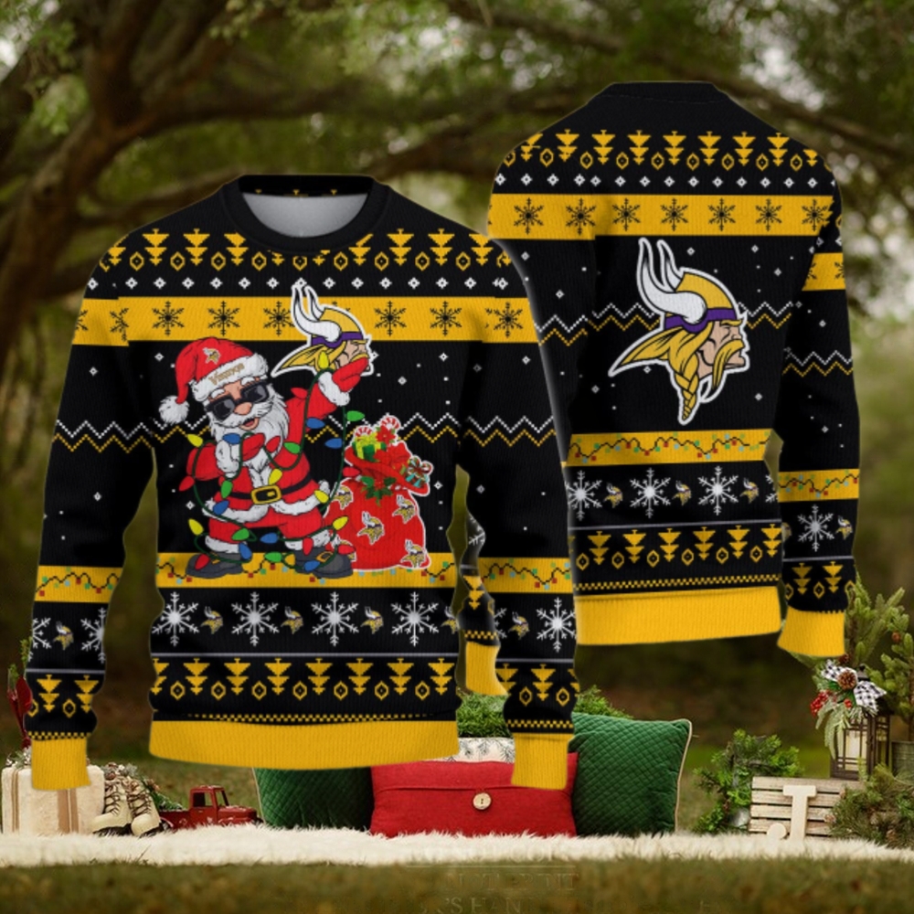 Minnesota Vikings Santa Claus Ugly Christmas Sweater Minnesota Vikings Santa Claus Ugly Christmas Sweater