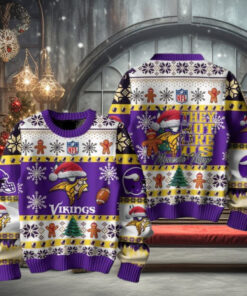 Minnesota Vikings They Not Like Us Christmas Happy Holidays Ugly Sweater