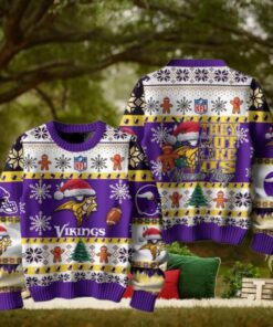 Minnesota Vikings They Not Like Us Christmas Happy Holidays Ugly Sweater