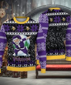 Minnesota Vikings Ugly Christmas Santa Claus Xmas Sweater Hangings Gift Mens Women