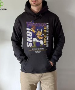 Minnesota Vikings Vs Indianapolis Colts Largest Comeback In NFL History 2022 shirt