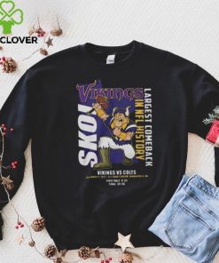 Minnesota Vikings Vs Indianapolis Colts Largest Comeback In NFL History 2022 hoodie, sweater, longsleeve, shirt v-neck, t-shirt