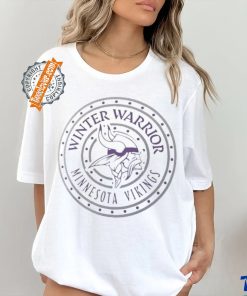 Minnesota Vikings Warriors Shield Purple T Shirt
