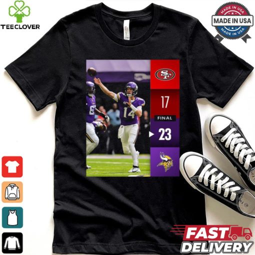 Minnesota Vikings Win 23 17 San Francisco 49ers 2024 NFL Week 2 Final Score Shirt