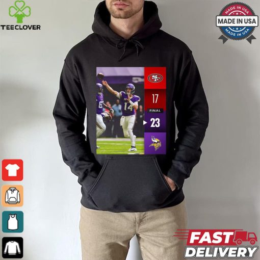 Minnesota Vikings Win 23 17 San Francisco 49ers 2024 NFL Week 2 Final Score Shirt