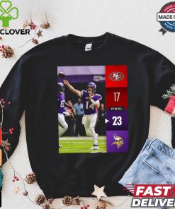 Minnesota Vikings Win 23 17 San Francisco 49ers 2024 NFL Week 2 Final Score Shirt