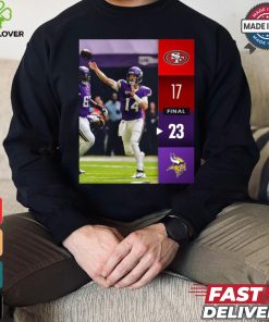 Minnesota Vikings Win 23 17 San Francisco 49ers 2024 NFL Week 2 Final Score Shirt