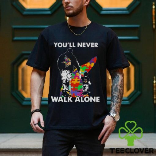 Minnesota Vikings You’ll Never Walk Alone Dad And Son Autism T Shirt