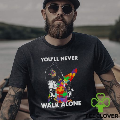 Minnesota Vikings You’ll Never Walk Alone Dad And Son Autism T Shirt