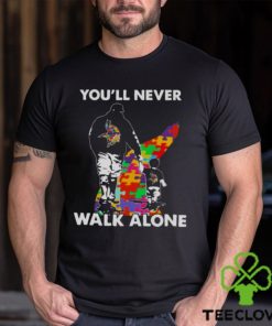 Minnesota Vikings You’ll Never Walk Alone Dad And Son Autism T Shirt