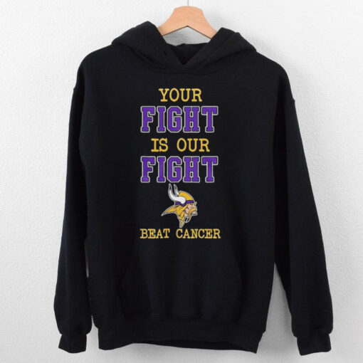 Minnesota Vikings Your Fight Is Our Fight Beat Cancer Shirt