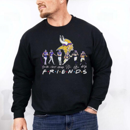 Minnesota Vikings ace pose Friends signatures hoodie, sweater, longsleeve, shirt v-neck, t-shirt