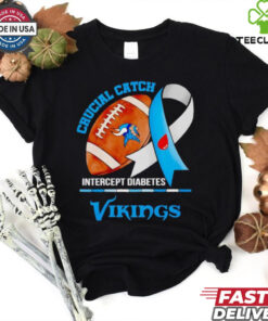 Minnesota Vikings crucial catch intercept diabetes shirt