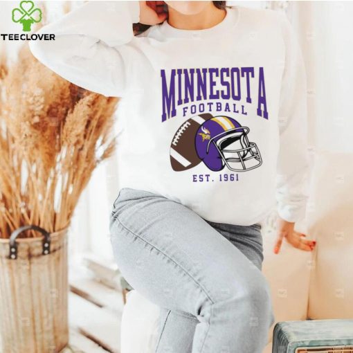 Minnesota Vikings football est. 1961 NFL helmet logo hoodie, sweater, longsleeve, shirt v-neck, t-shirt