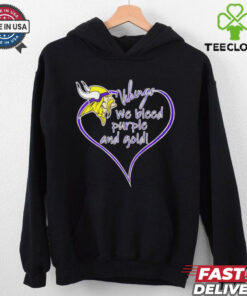 Minnesota Vikings we bleed purple and gold shirt