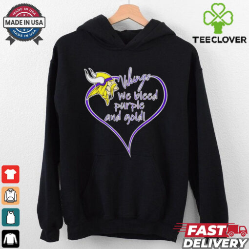 Minnesota Vikings we bleed purple and gold shirt
