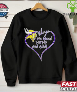 Minnesota Vikings we bleed purple and gold shirt