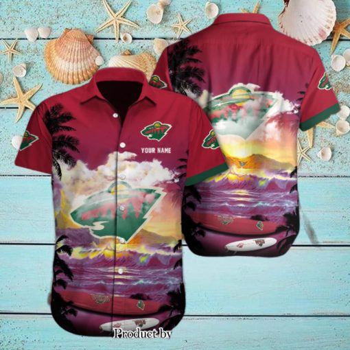 Minnesota Wild Custom Name Best Combo Full Printing Hawaiian Shirt