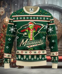 Minnesota Wild Funny Grinch Christmas Ugly Sweater