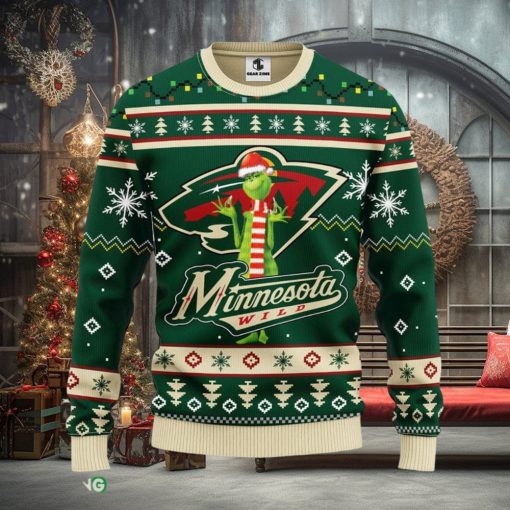 Minnesota Wild Funny Grinch Xmas Ugly Christmas Sweater Best Christmas Gift Ideas