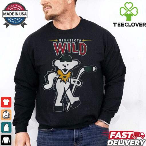 Minnesota Wild Grateful Dead Night Celebrating Dancing Bears 2024 Hockey Shirt