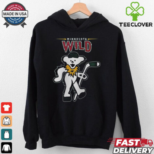 Minnesota Wild Grateful Dead Night Celebrating Dancing Bears 2024 Hockey Shirt