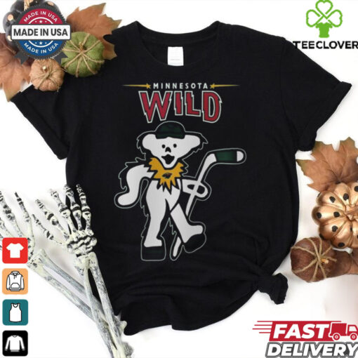 Minnesota Wild Grateful Dead Night Celebrating Dancing Bears 2024 Hockey Shirt