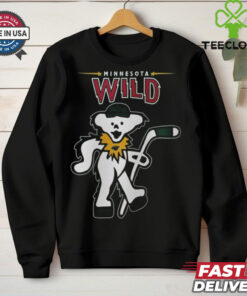 Minnesota Wild Grateful Dead Night Celebrating Dancing Bears 2024 Hockey Shirt