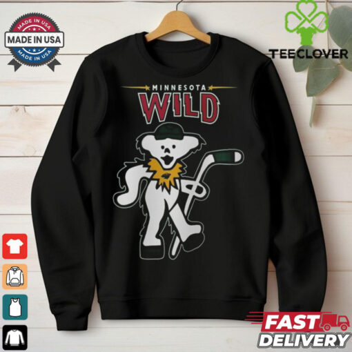 Minnesota Wild Grateful Dead Night Celebrating Dancing Bears 2024 Hockey Shirt