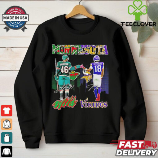 Minnesota Wild Jared Spurgeon x Minnesota Vikings Justin Jefferson shirt