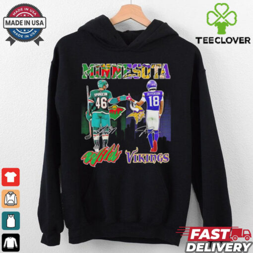 Minnesota Wild Jared Spurgeon x Minnesota Vikings Justin Jefferson shirt
