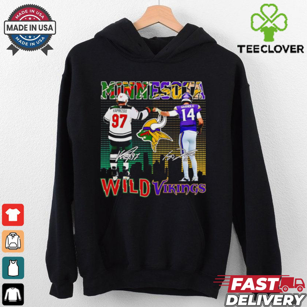Minnesota Wild Kirill Kaprizov and Vikings Sam Darnold signatures shirt Minnesota Wild Kirill Kaprizov and Vikings Sam Darnold signatures shirt