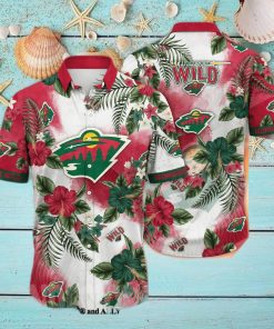 Minnesota Wild NHL Flower All Over Print Unisex Hawaiian Shirt