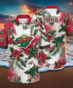 Minnesota Wild NHL Flower All Over Print Unisex Hawaiian Shirt
