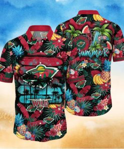 Minnesota Wild NHL Flower Hawaiian Shirt For Men Women Great Gift For Fans