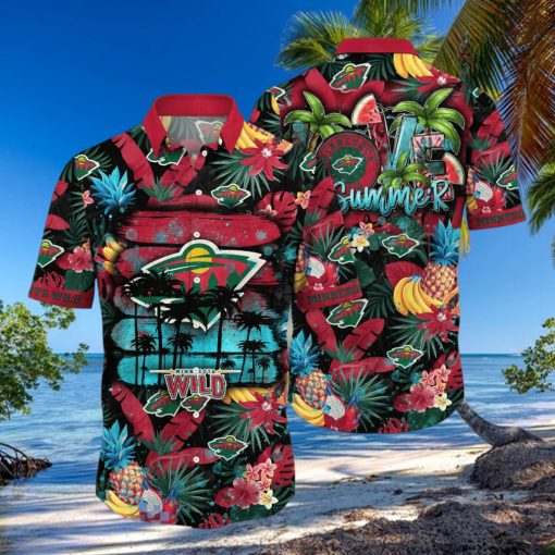 Minnesota Wild NHL Flower Hawaiian Shirt For Men Women Great Gift For Fans