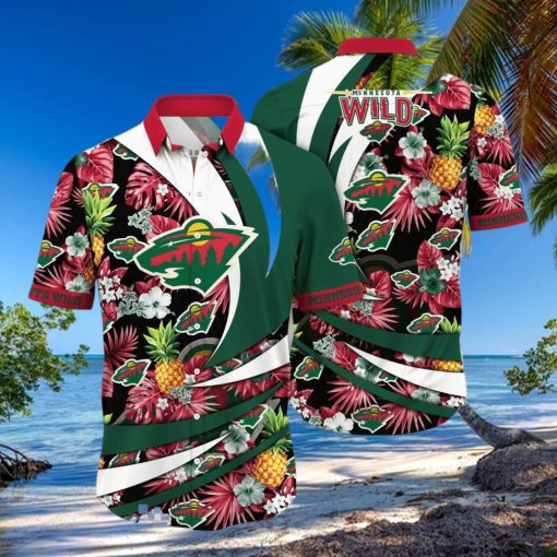 Minnesota Wild NHL Flower Hawaiian Shirt Style Gift For Men Women Fans