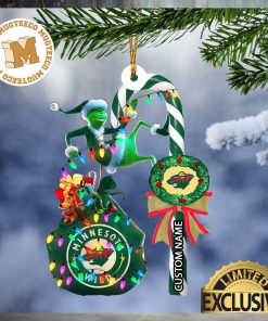 Minnesota Wild NHL Grinch Candy Cane Personalized Xmas Gifts Christmas Tree Decorations Ornament_59394738 1