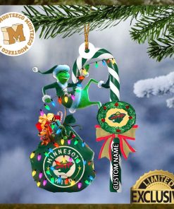 Minnesota Wild NHL Grinch Candy Cane Personalized Xmas Gifts Christmas Tree Decorations Ornament_59394738 1