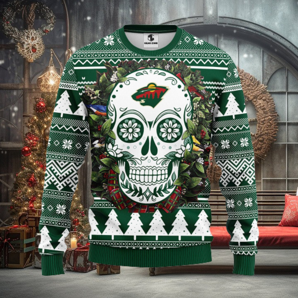 NFL Green Bay Packers Skull Flower Ugly Christmas Ugly Sweater –